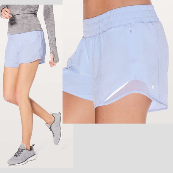 Lululemon - Hotty Hot Low-Rise Lined Short 4" W7AVGT: Size 4: Serene Blue Powder - Picture 16 of 16